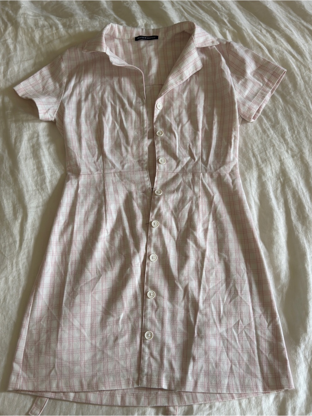 Brandy Melville Leanne Dress Pink Plaid